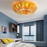 Gloria Taklampa Feather Orange Sovrum Modern
